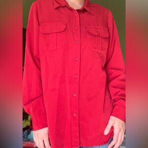 Notations M long sleeve silk button down.